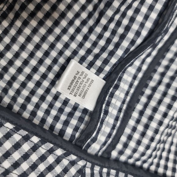 St. John black and white gingham check seersucker blazer size 14 - Picture 6 of 8